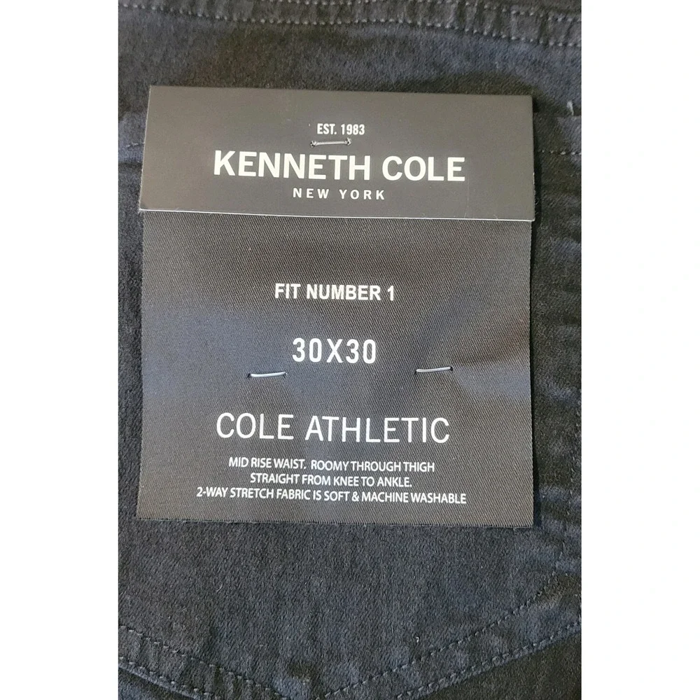 Kenneth Cole New York Cole Athletic Fit Jeans 30x30 Eclipse Black KU9X10BECLF6